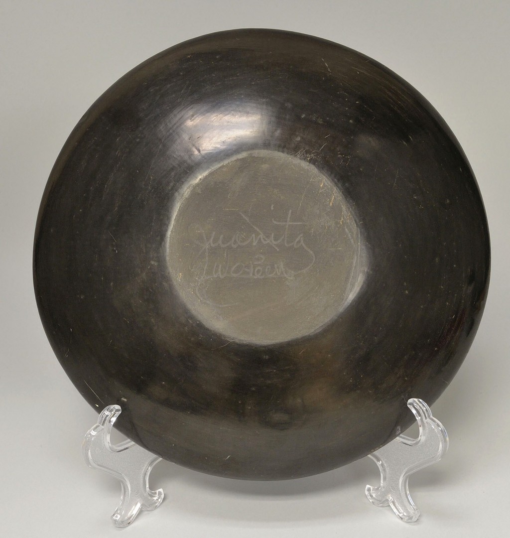 Lot 462: San Ildefonso Pueblo Indian Pottery Plate, Juanita