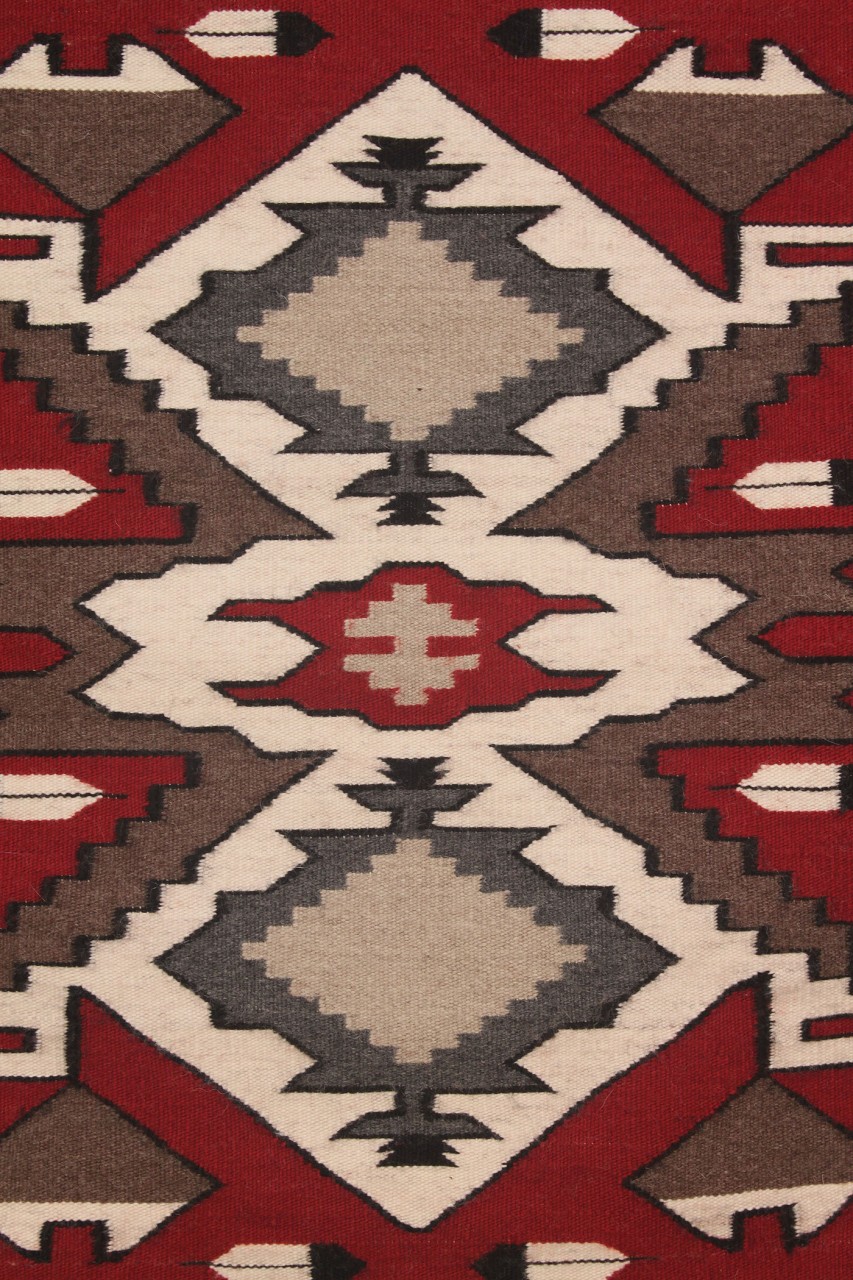 Lot 471: Navajo Weaving/Rug, Diamond & Feather Design