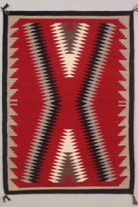 Lot 473: Navajo Weaving/Rug, Serrated Geometric Design