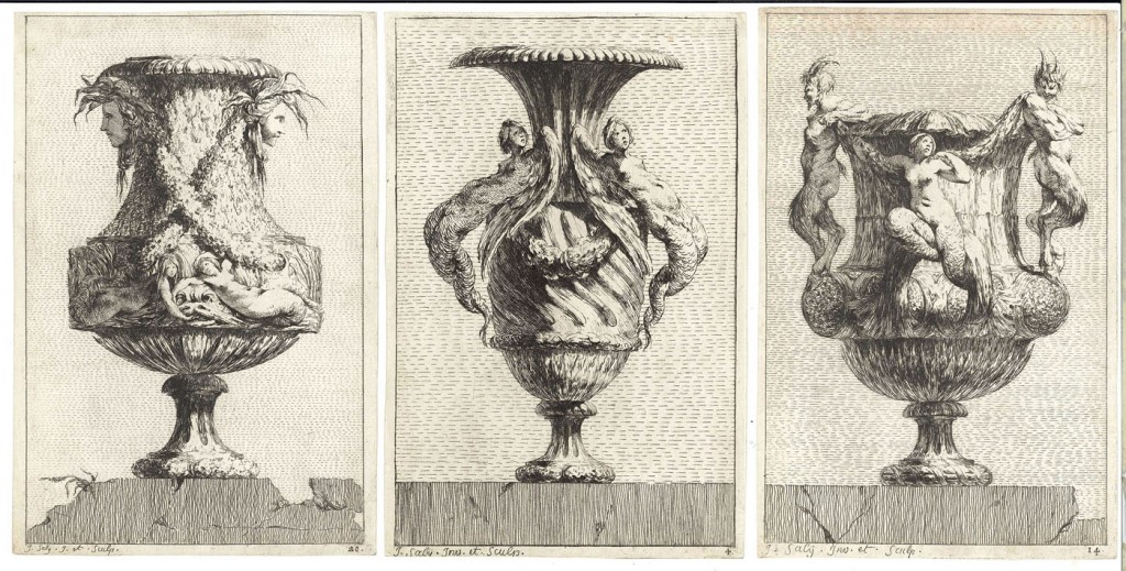 Lot 481: Six J Sally urn engravings from set of 30