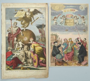 Lot 494: Two Frontis Piece Prints, Astronomy and Cartograph