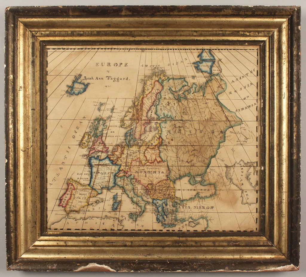 Lot 496: Schoolgirl Map of Europe, S. Taggard