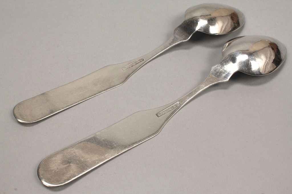 Lot 49: KY Coin Silver Spoons & ladle, Simpson & McDannold