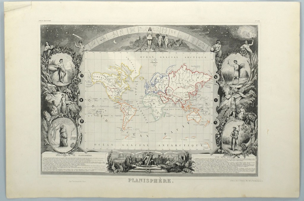 Lot 501: 2 Levasseur maps, Western U.S. and Pacific, 19th c