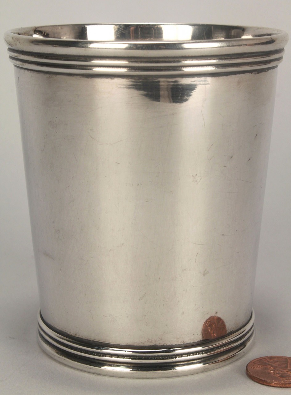 Lot 51: KY coin silver julep cup, Akin