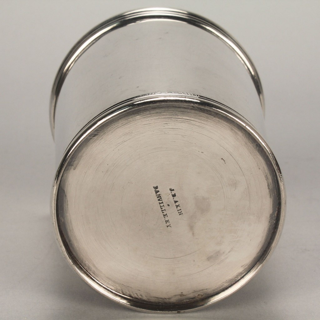 Lot 51: KY coin silver julep cup, Akin