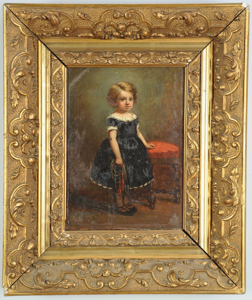 Lot 521: Ernest Hebert, Portrait of a girl with jump rope