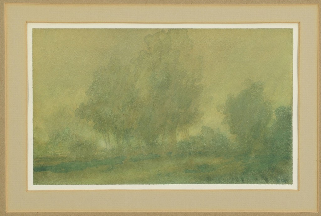 Lot 529: Robert Young Clay watercolor, TN landscape