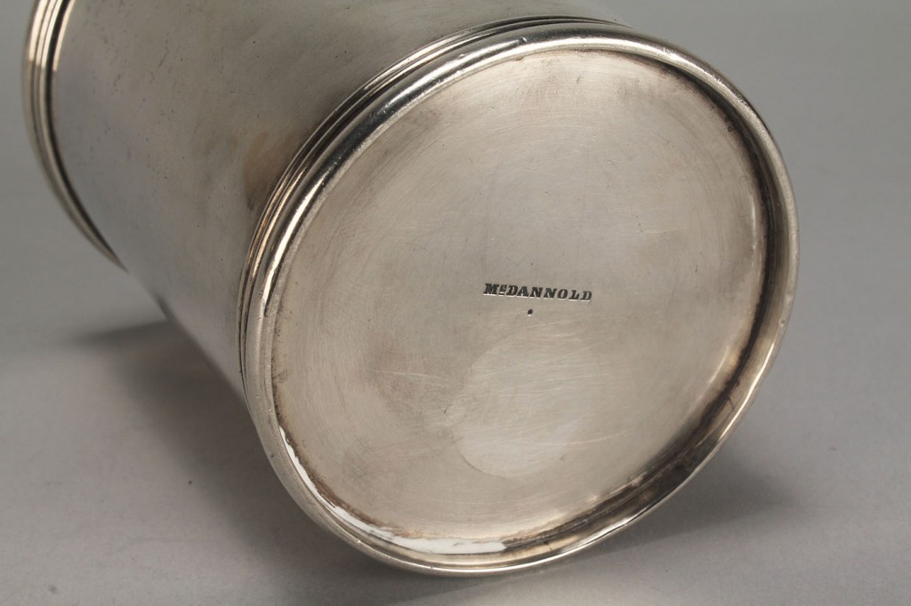 Lot 52: KY coin silver julep cup, McDannold