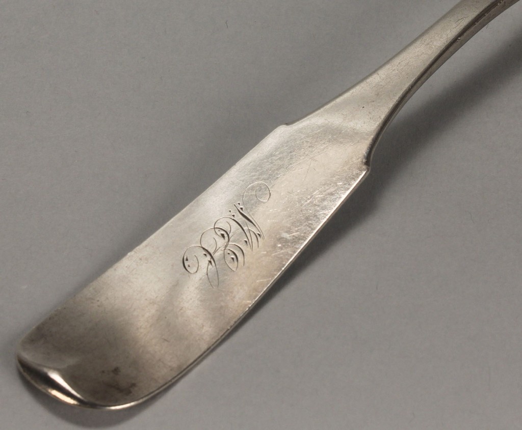 Lot 54: Tennessee Coin Silver Tablespoon, David Hope
