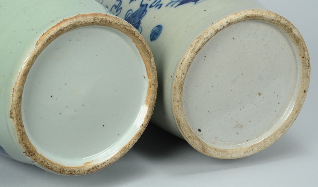 Lot 550: Two Chinese Porcelain Temple Vases