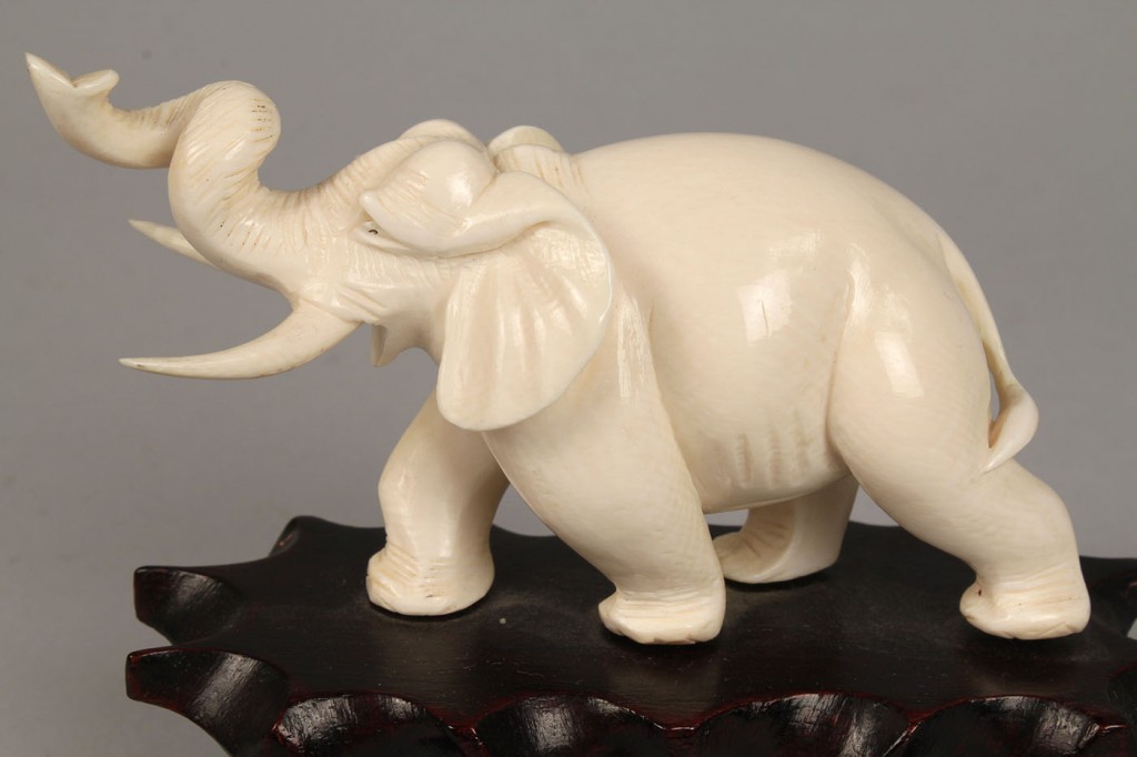Lot 559: Grouping of 4 Chinese Carved Elephants
