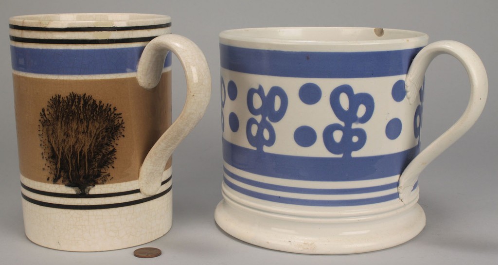 Lot 575: Two Mocha Ware Mugs