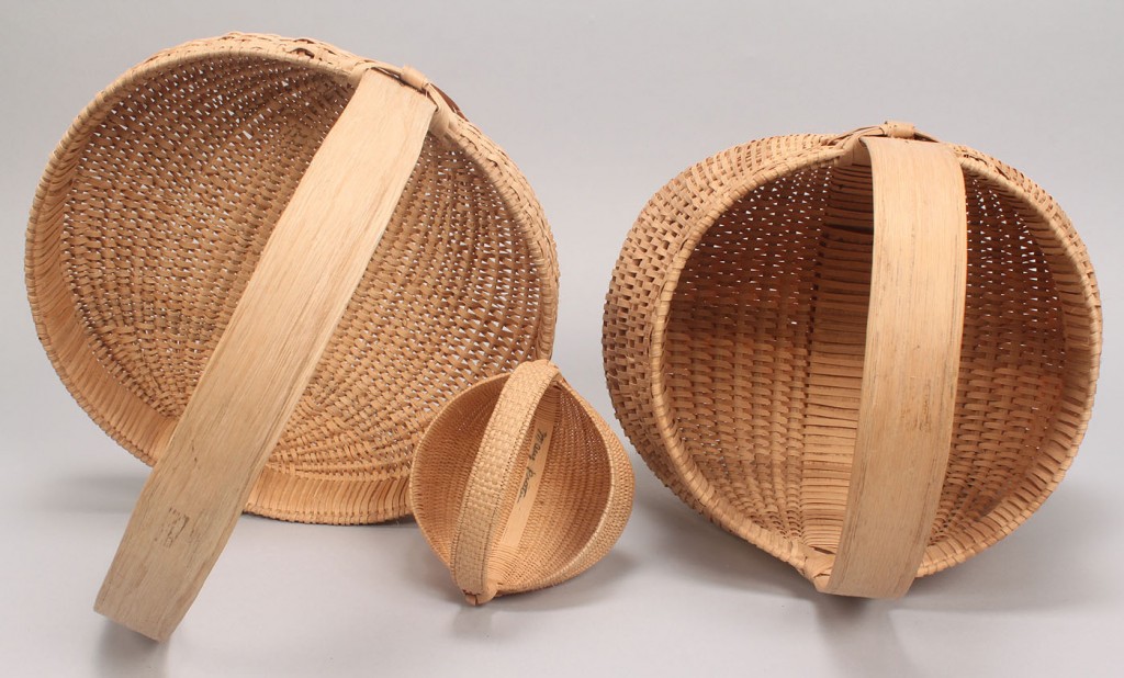 Lot 600: 3 Tennessee White Oak Baskets, 1 signed