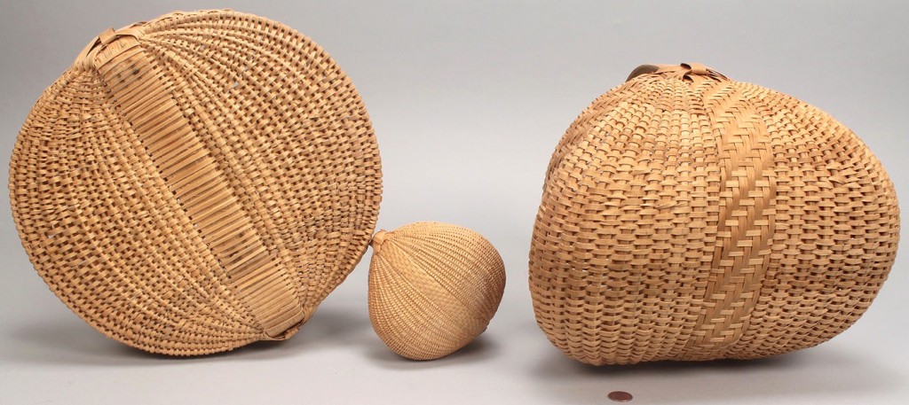 Lot 600: 3 Tennessee White Oak Baskets, 1 signed