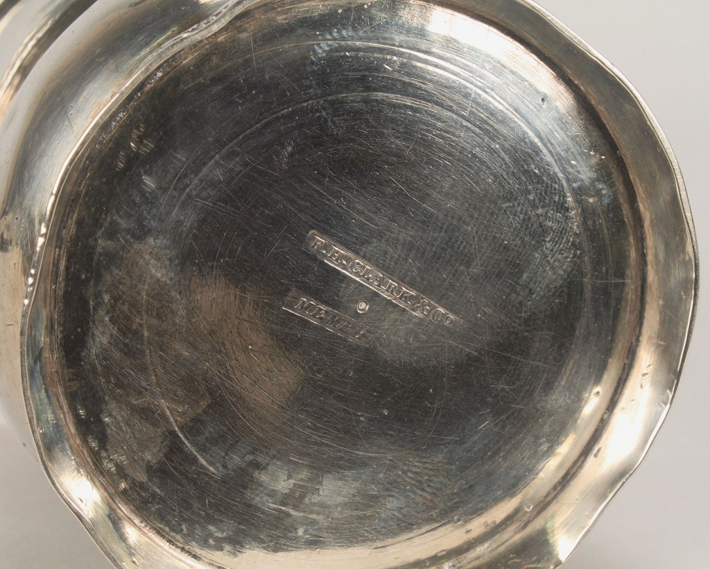 Lot 60: F.H. Clark Memphis coin silver cup