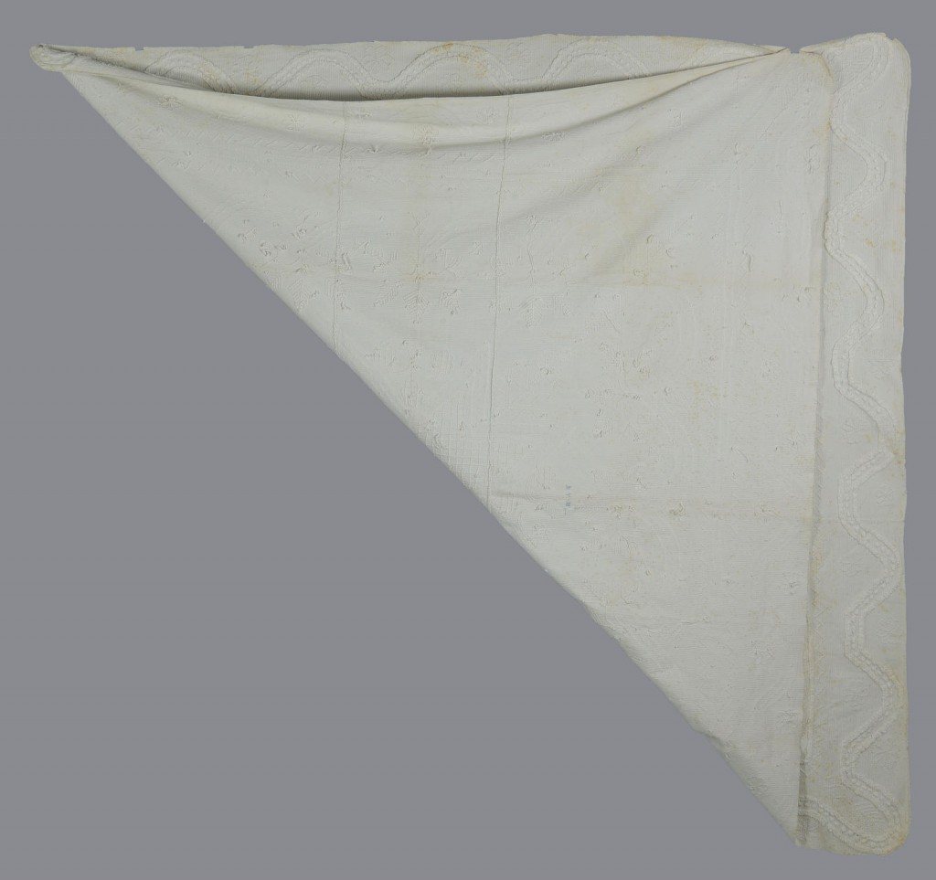 Lot 620: Candlewick Coverlet with Knox County history