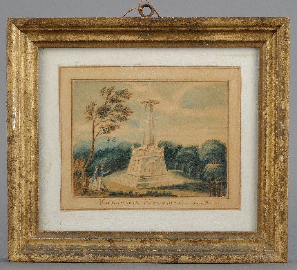 Lot 64: Watercolor of  West Point Monument