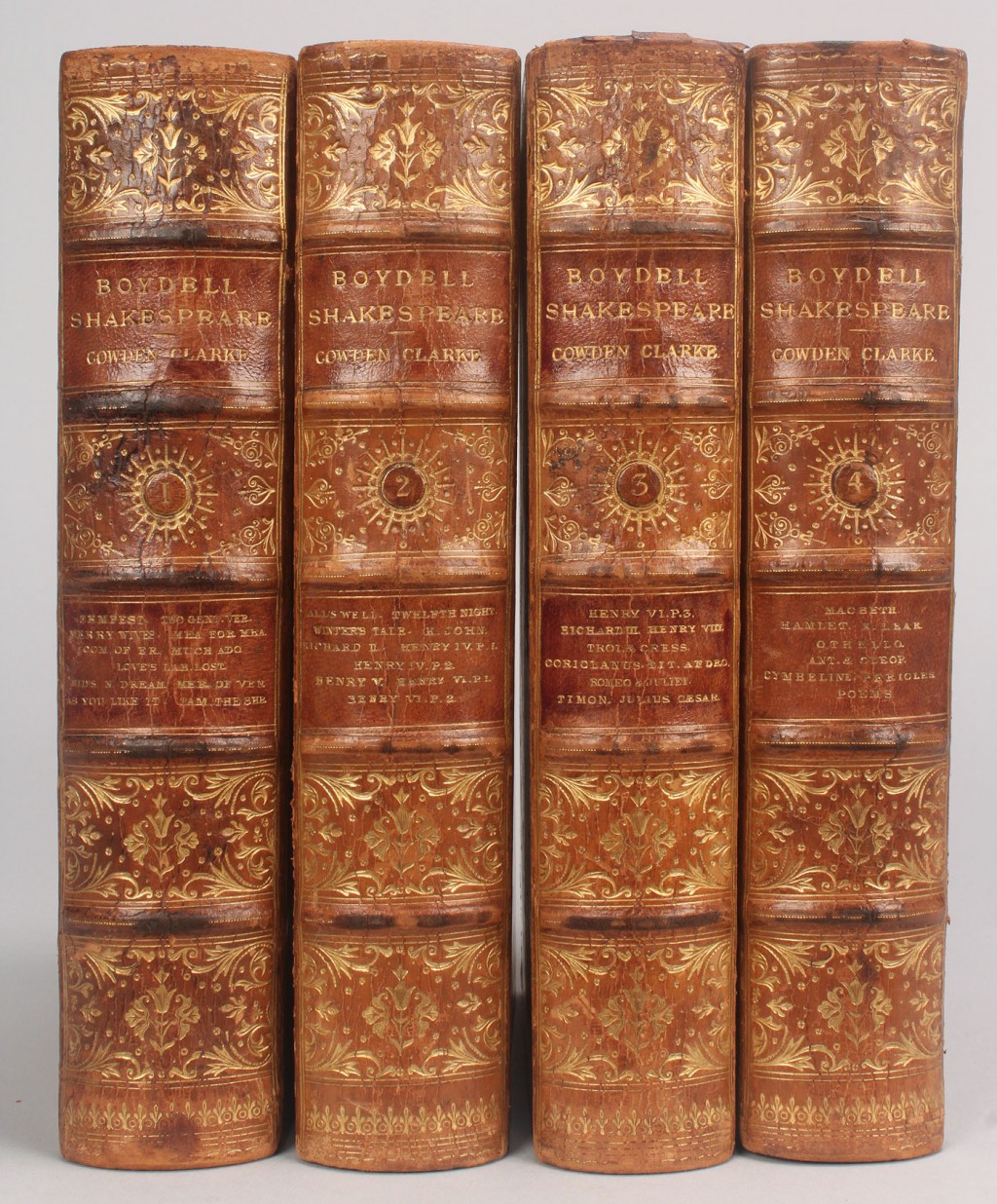 Lot 652: 4 Leather vols. Shakespeare, Boydell