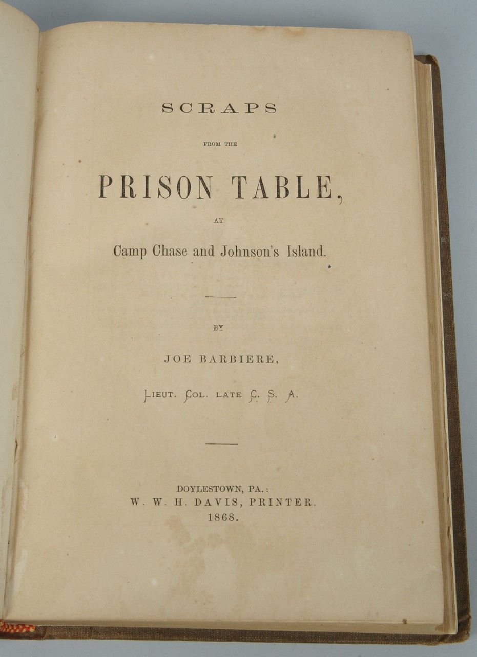 Lot 655: Civil War book: Scraps from the Prison Table