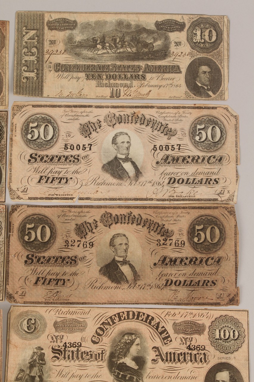 Lot 658: Collection of Obsolete Confederate Currency