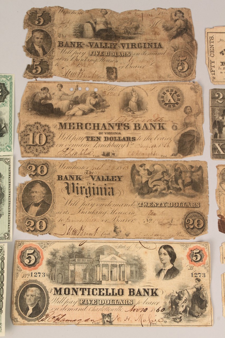 Lot 659: Collection of Southern Obsolete Currency