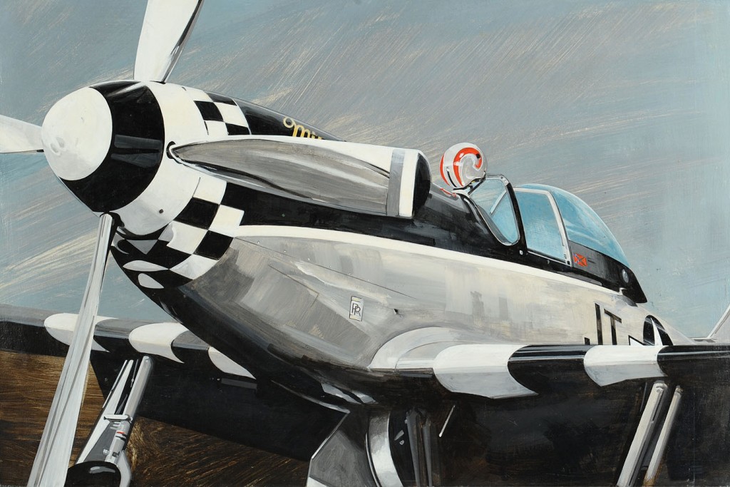 Lot 671: James Caulfield WWII Era Airplane Paintings