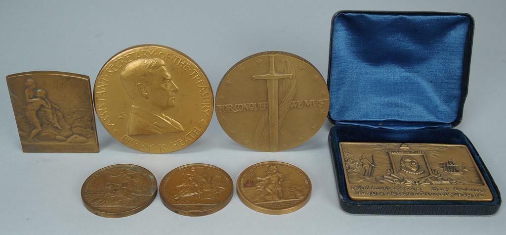 Lot 674: Collection of 7 assorted bronze medals