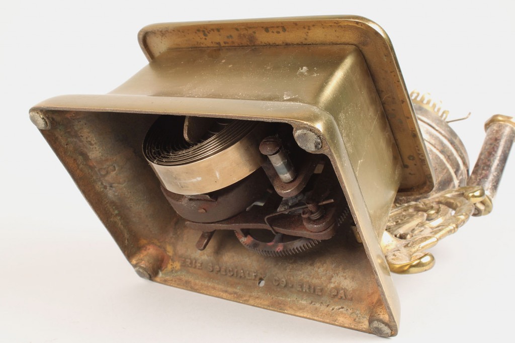 Lot 683: Brass Cigar Cutter lamp, Buckingham Brothers