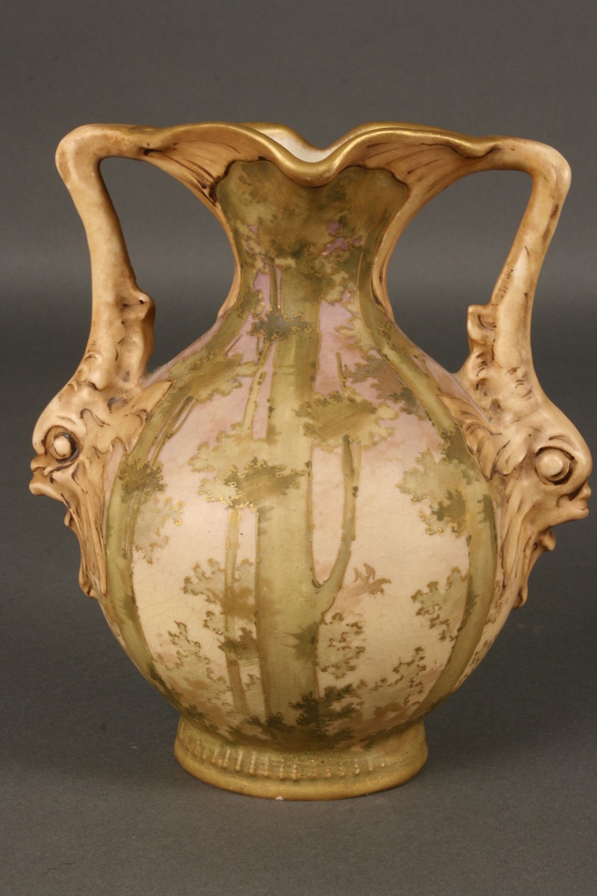 Lot 699: 2 Amphora Vases, Ewer & Trumpet Neck
