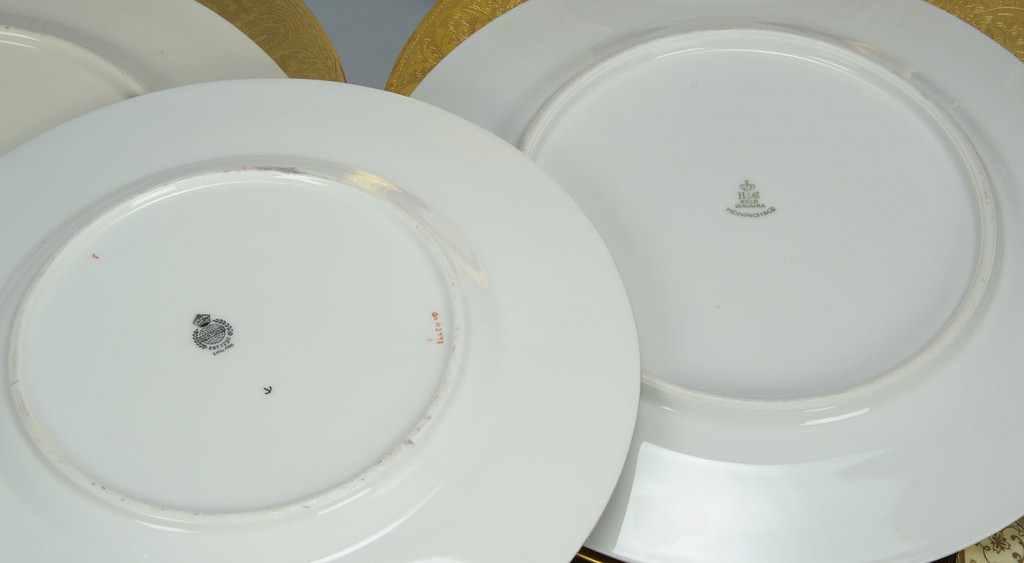 Lot 701: Large group of porcelain dinnerware, 4 patterns