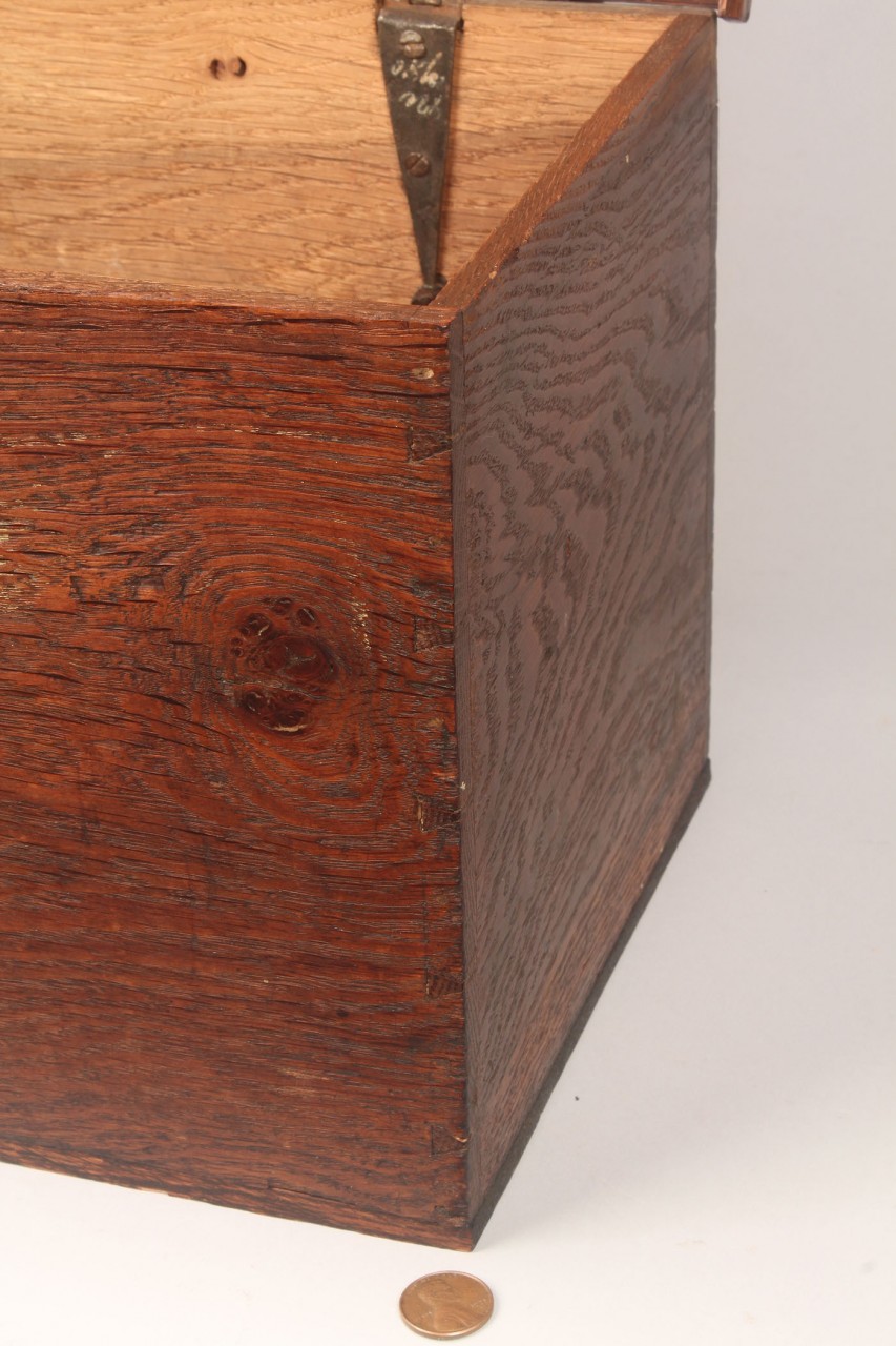 Lot 702: Document Box, Yellow Pine Grader, and Candle Mold