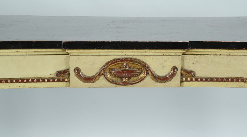 Lot 712: French Painted Serving Table w/  Urn Decoration