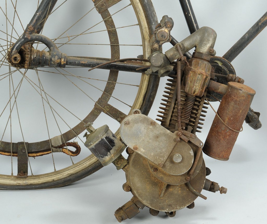 Lot 725: Monarch 1903 Bicycle w/ Shaw Attachment Motor