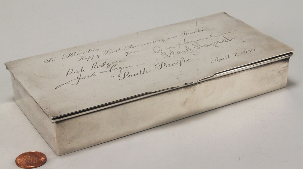 Lot 734: Sterling Box, Signed Rodgers, Hammerstein & More