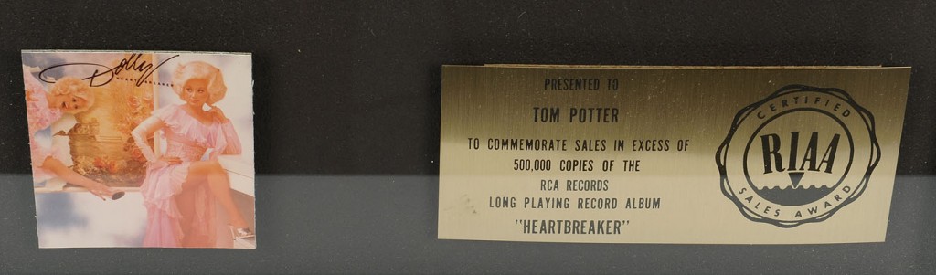 Lot 738: Dolly Parton Gold Record w/ Presentation Plaque