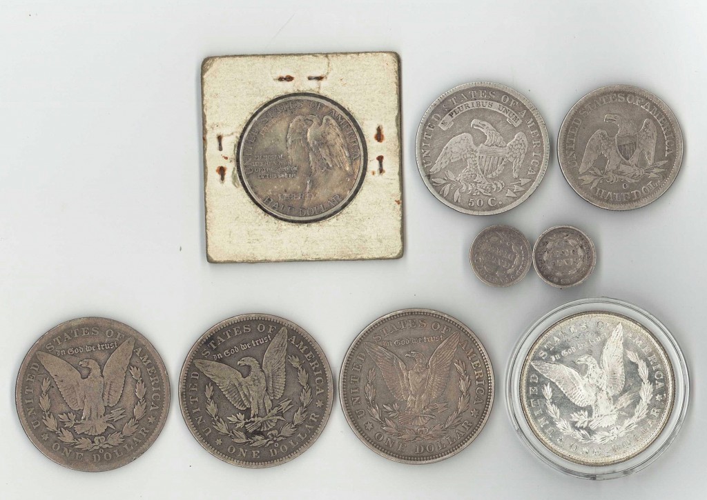 Lot 744: 19th and early 20th century  American silver coins