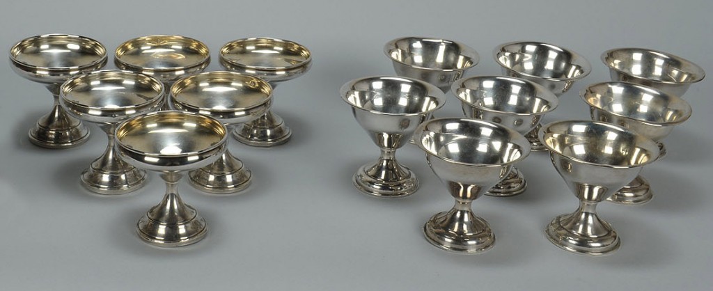 Lot 756: 14 Sterling Silver Sherbert Compotes