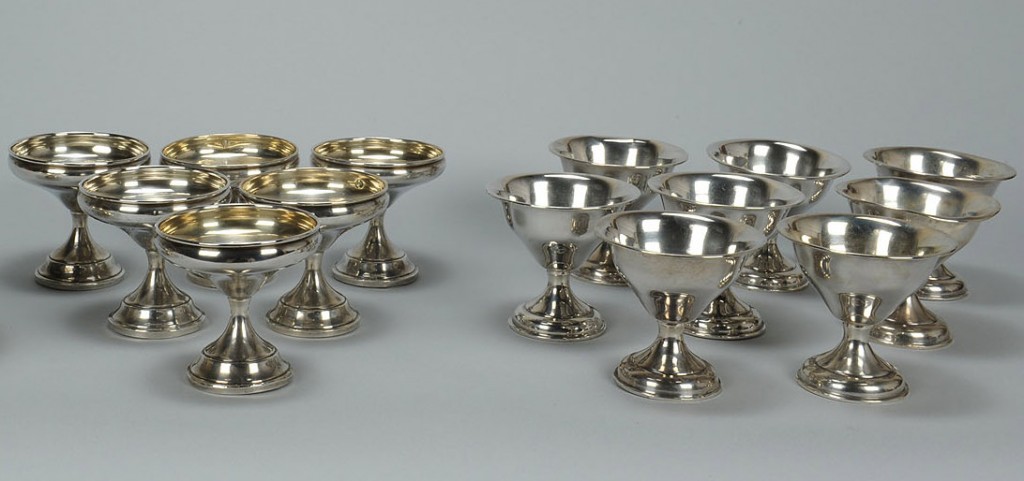Lot 756: 14 Sterling Silver Sherbert Compotes