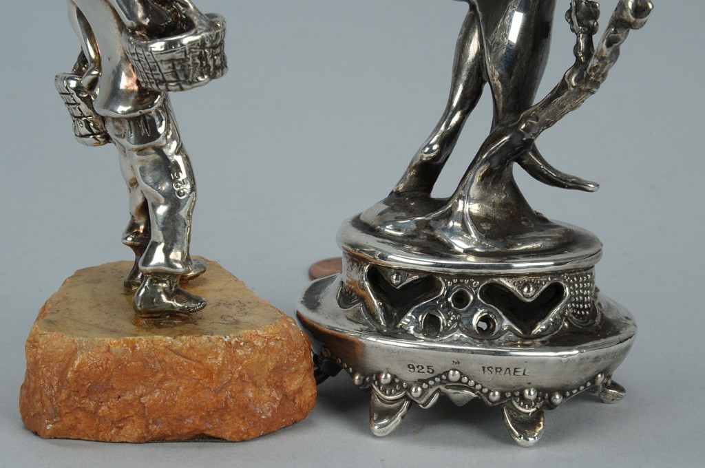 Lot 764: 2 Sterling Silver Clad Figurals, poss. Robert Isra