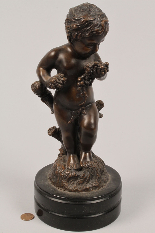 Lot 765: After A. Moreau, Bronze Putti Figure