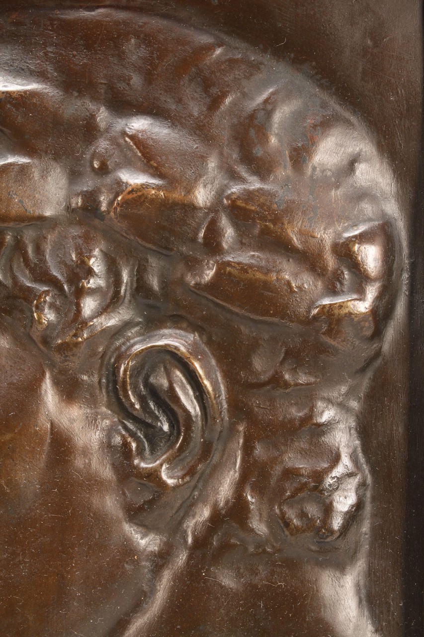 Lot 766: V.D. Brenner Bronze Portrait Plaque & Roman portra