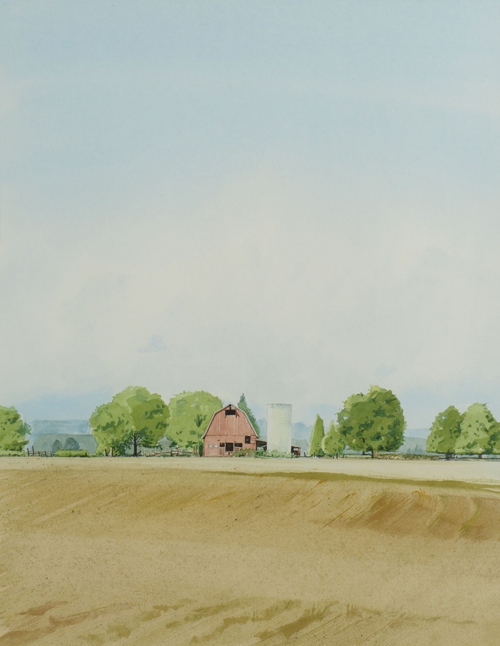 Lot 769: James Caulfield, TN farmstead watercolors