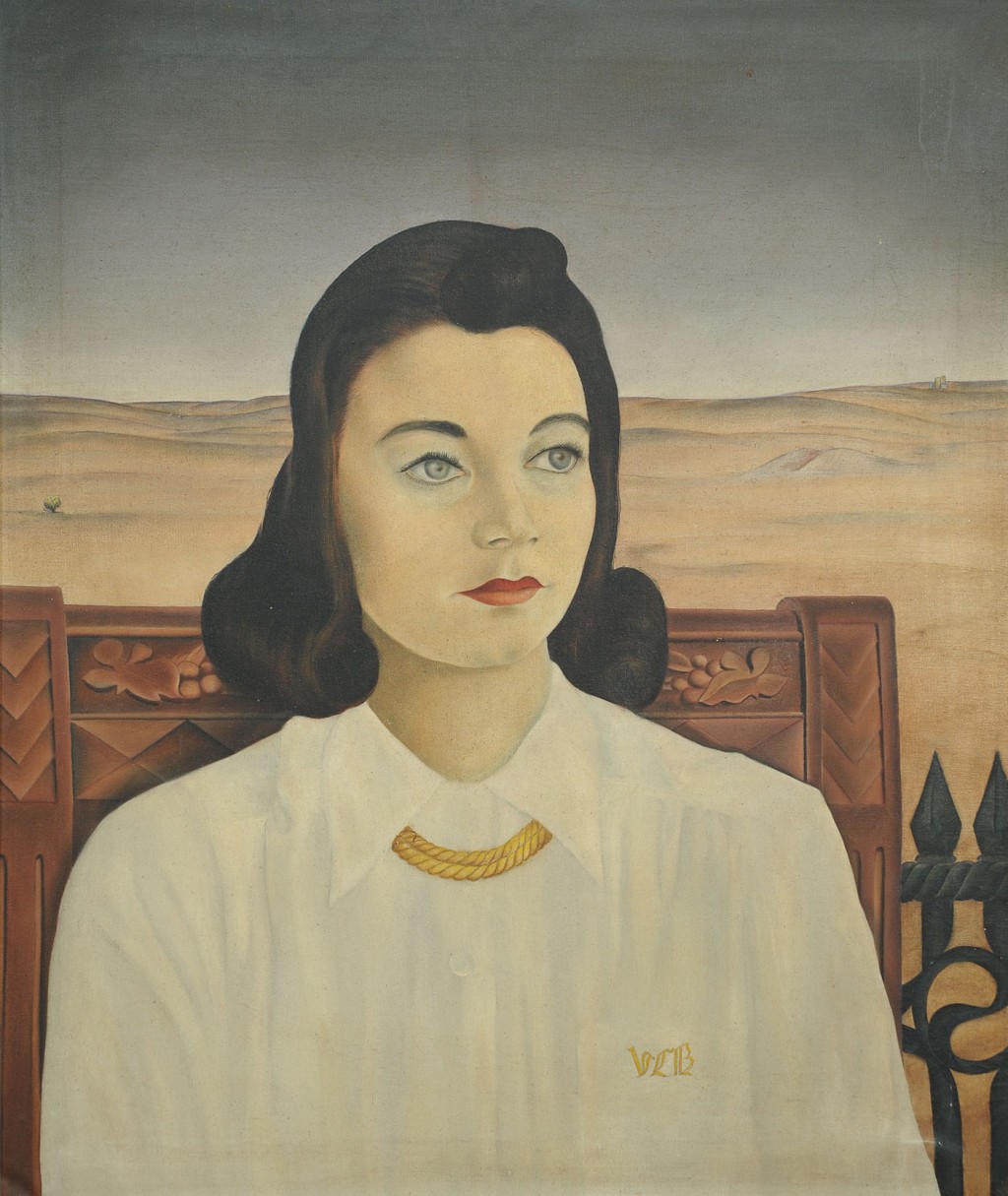 Lot 771: Jack Kershaw, portrait of Virginia Barrerre