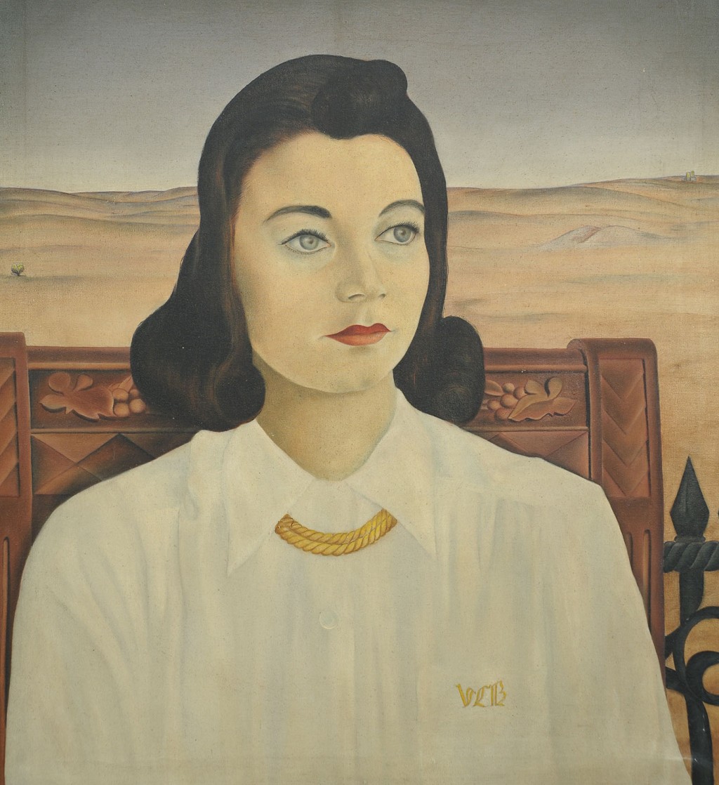 Lot 771: Jack Kershaw, portrait of Virginia Barrerre