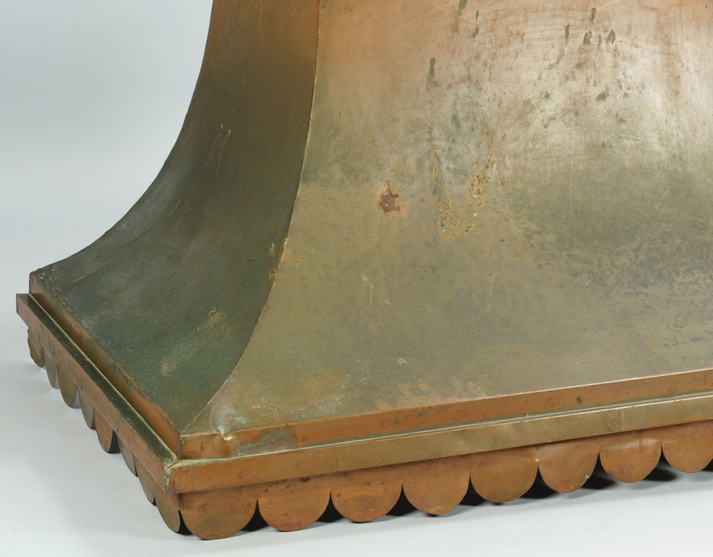 Lot 788: Large Copper Stove Hood with scalloped edge