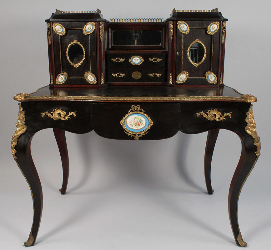 Lot 113:  Napoleon III Mahogany & Ormolu Lady's Writing Desk