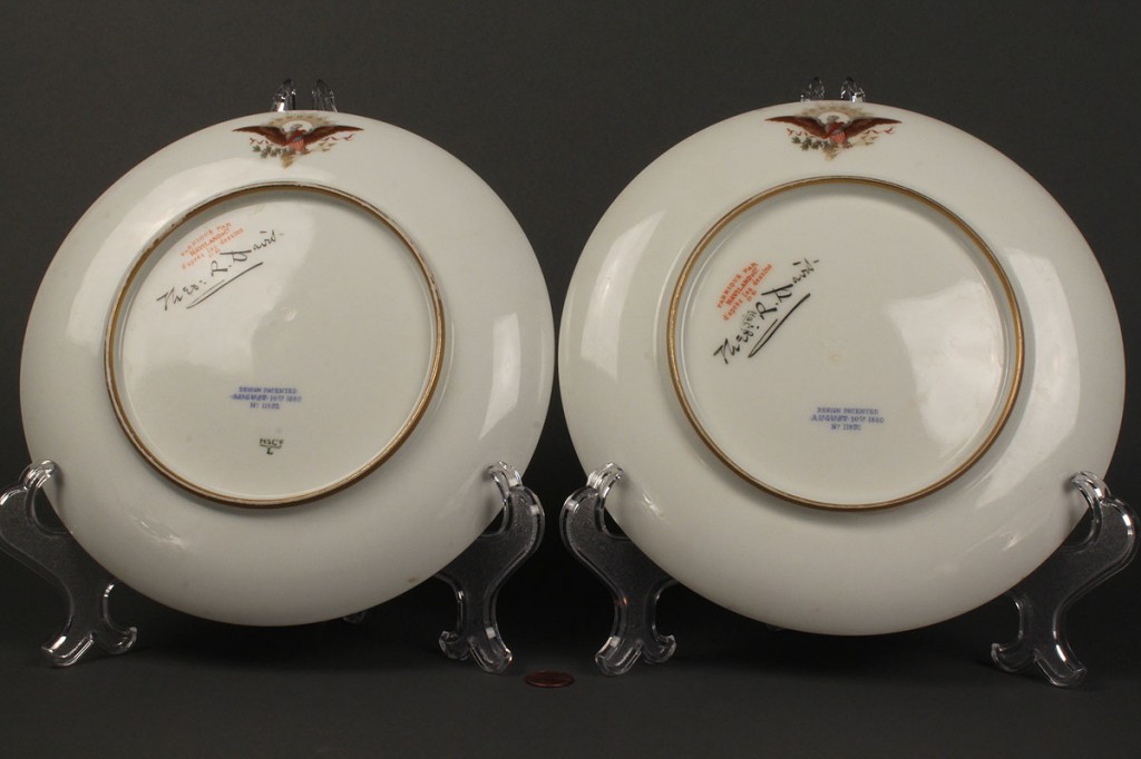 Lot 121: Two President Hayes White House Plates