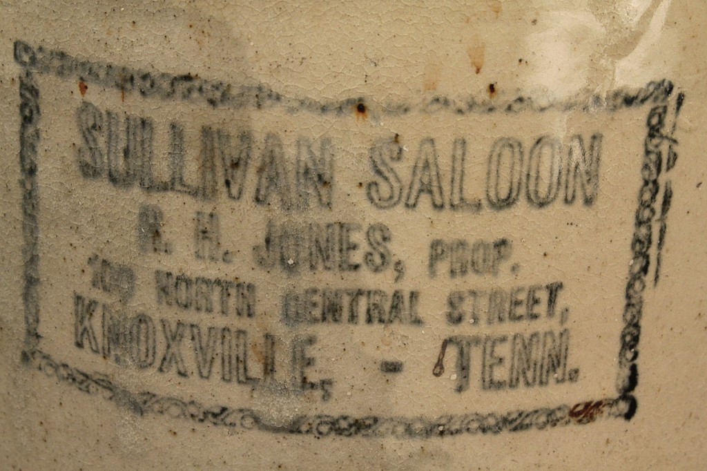 Lot 123: Sullivan Saloon Knoxville, TN Whiskey Jug