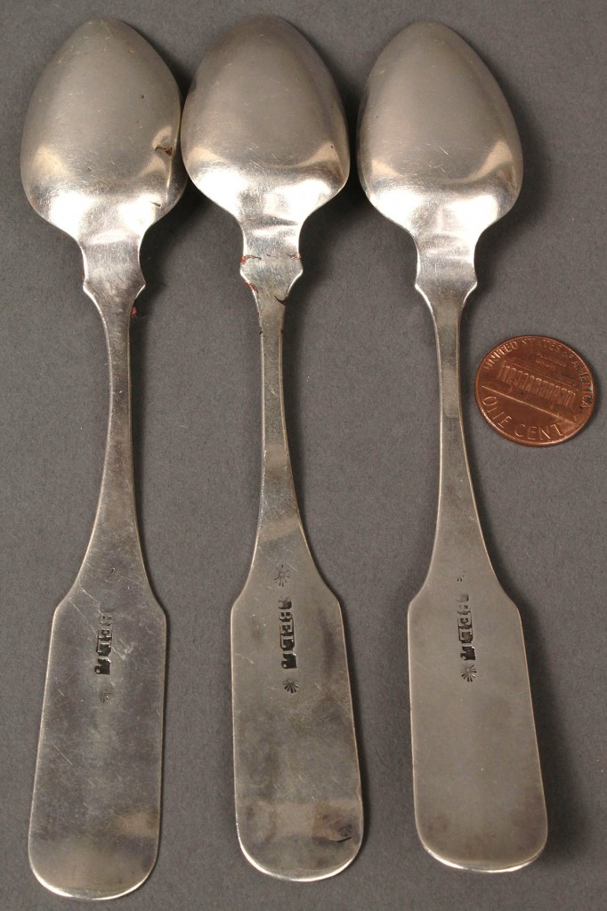 Lot 138: 3 Samuel Bell, TN coin silver teaspoons